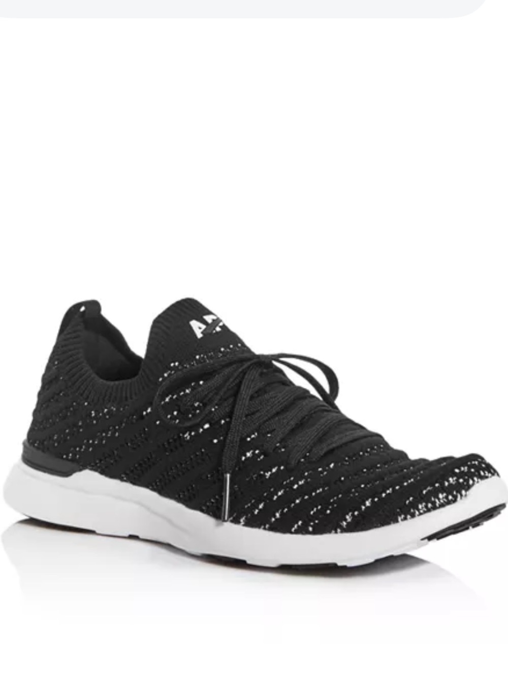 APL Women's Techloom Wave Knit Black & White Sneakers Size US 7 EU 37